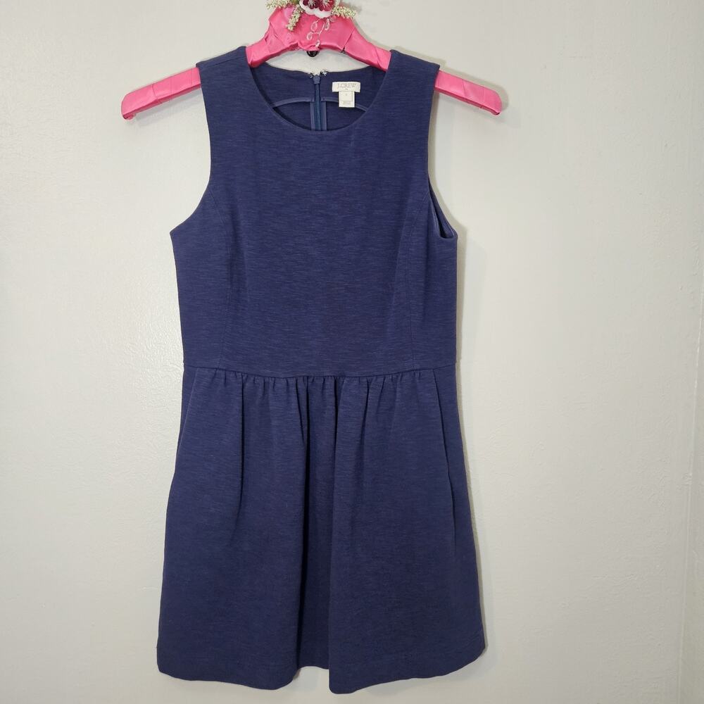 J.CREW Purple Knit A-Line Dress Sleeveless S Summer Preppy Classic Minimalist